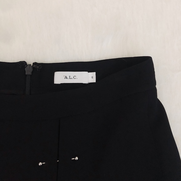 ALC Black Dean Skirt w/ Gunmetal Barbell Closure - Picture 6 of 8